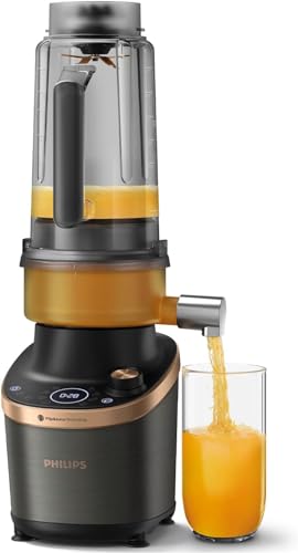 Philips Flip&Juice Hochleistungsmixer 7000 Serie mit Entsaftermodul, Flip&Juice-Technologie, ProBlend Ultra-Technologie, HomeID App, 8 Schnellauswahlprogramme, Schnellreinigungsfunktion (HR3770/10) von Philips