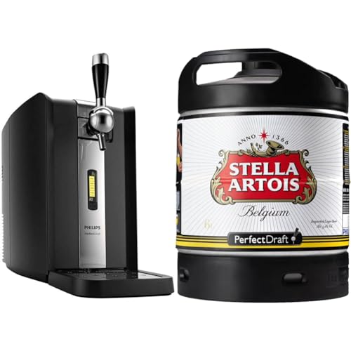 Philips HD3720 / 25 PerfectDraft 6 liter beer dispenser + Stella Artois, Internationales Premium Lager-Bier aus Belgien, Perfect Draft (1 x 6l) von Philips Domestic Appliances