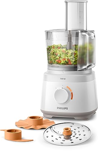 Philips HR7310/00 Küchenmaschine Daily Collection (700 W, 16 Funktionen, 2L Füllkapazität, 2-in-1 Schneidescheibe) weiß von Philips Domestic Appliances