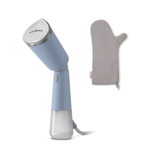 Philips Dampfglätter 5000-Serie - 35 Sekunden Aufheizen, aktiv beheizte Dampfplatte, Eco-Modus, für empfindliche Textilien, dampft vertikal & horizontal, Handschuh & Beutel, himmelblau (STH5020/20) von Philips Domestic Appliances