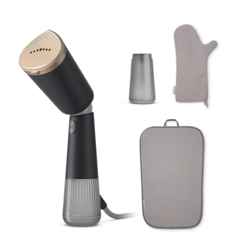 Philips Dampfglätter 5000-Serie – 35 Sekunden Aufheizen, kontinuierlicher Dampf, zwei Wassertanks, Eco-Modus, verstellbarer Kopf, Metallplatte, Handschuh, Beutel & StyleMat, anthrazit (STH5030/80) von Philips Domestic Appliances
