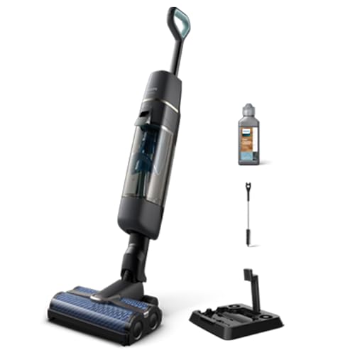 Philips Kabelloser Nass-Trocken-Sauger 7000 Series, Staubsaugen und Nasswischen, Automatische Selbstreinigung, bis zu 30 Minuten Laufzeit und 180 m2, Anthrazit/Champagnerfarben (XW7110/01) von Philips Domestic Appliances