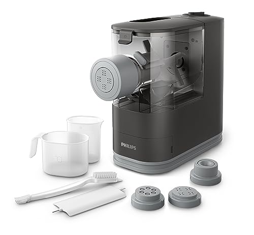 Philips Pastamaker – vollautomatisch, Wiegefunktion, 4 Formaufsätze, Schwarz (HR2334/12) von Philips Domestic Appliances