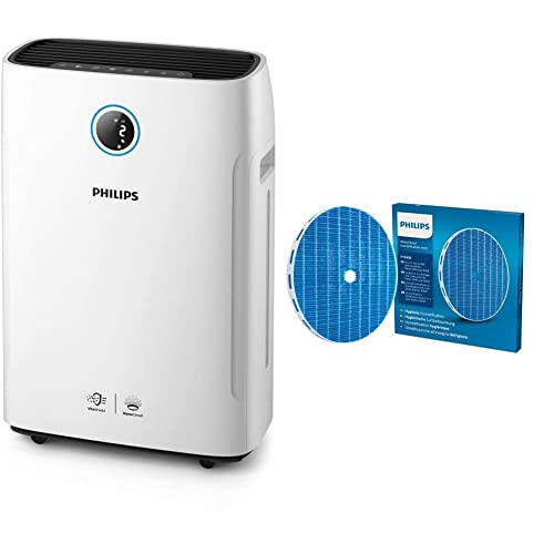 Philips Series 2000i 2-in-1 Luftreiniger und Luftbefeuchter – bis zu 65 m², 4 Geschwindigkeitsstufen (AC2729/10) & Befeuchtungselement für 2-in-1 Luftreiniger und -befeuchter der Serien 3000 und 3000i von Philips Domestic Appliances