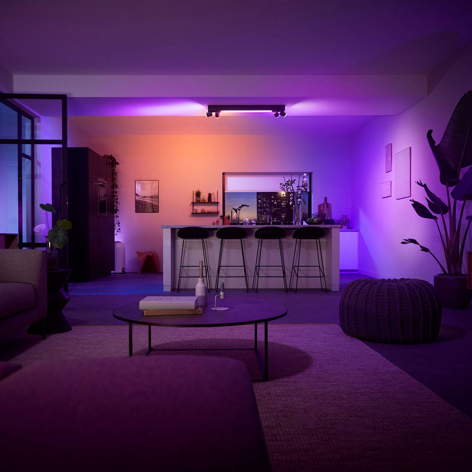 Philips Hue Centris Deckenspot vierflammig schwarz von Philips Hue