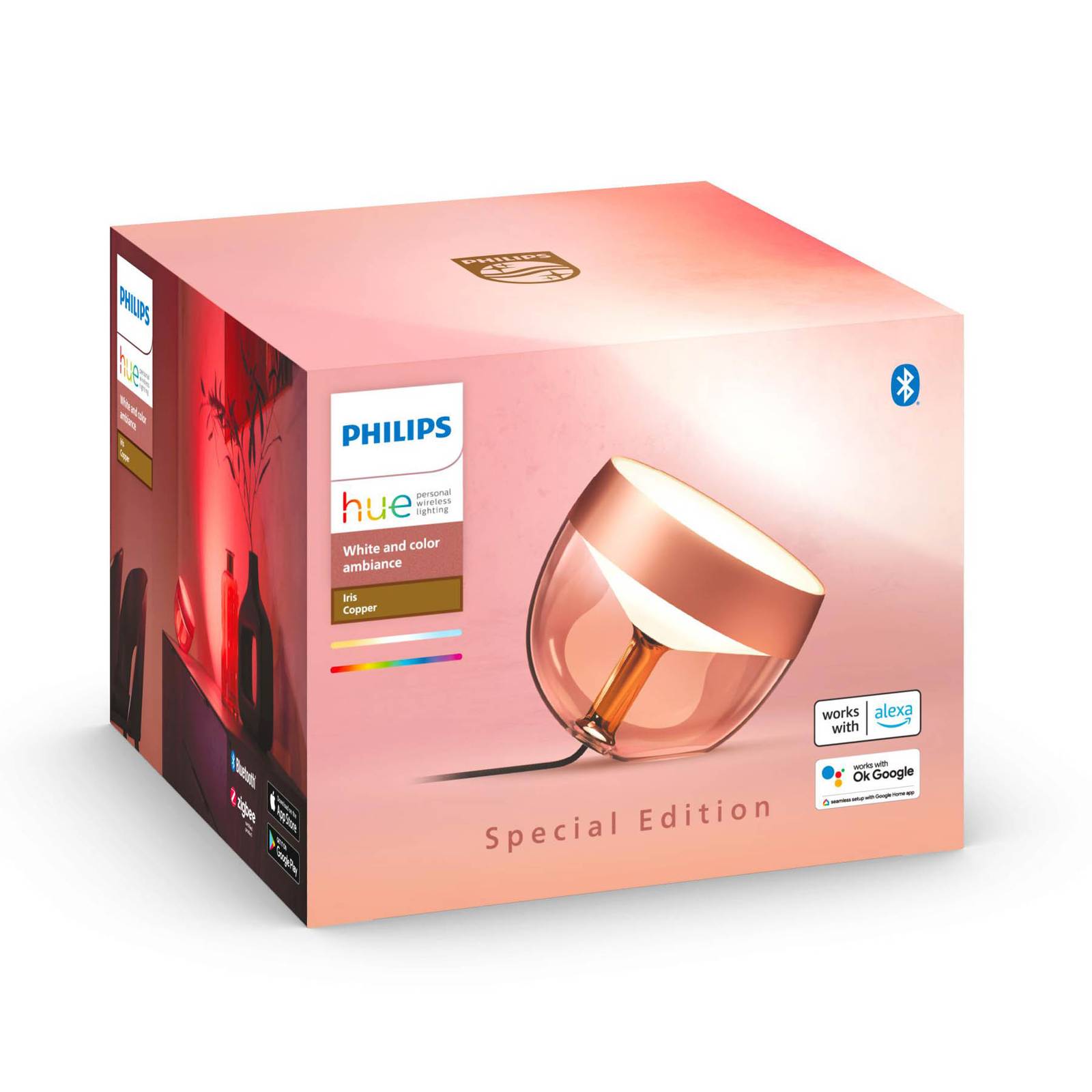 Philips Hue Iris WACA LED-Tischleuchte, kupfer von Philips Hue