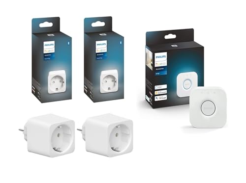 Philips Hue 2 Smart Plug weiß, smarte Steckdose, Bridge - Intelligente Lichtsteuerung für Ihr Zuhause von Philips Hue