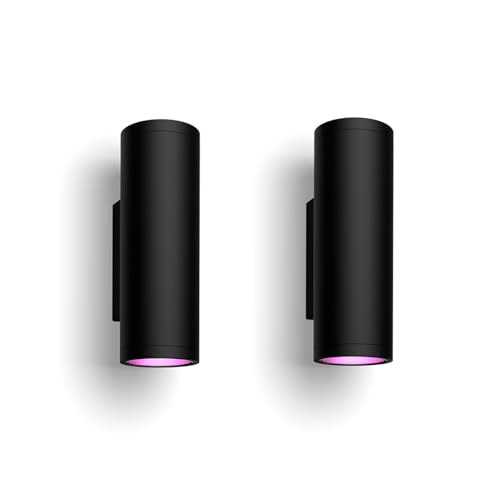 Philips Hue Appear White and Color Ambiance, Smart LED-Wandleuchte für den Außenbereich, dimmbar, bis zu 16 Mio. Farben, steuerbar via App, kompatibel mit Amazon Alexa (Echo, Echo Dot) 2er Pack Philips Hue Appear White and Color Ambiance, Smart LED-Wandleuchte für den Außenbereich, dimmbar, bis zu 16 Mio. Farben, steuerbar via App, kompatibel mit Amazon Alexa (Echo, Echo Dot) 2er Pack von Philips Hue