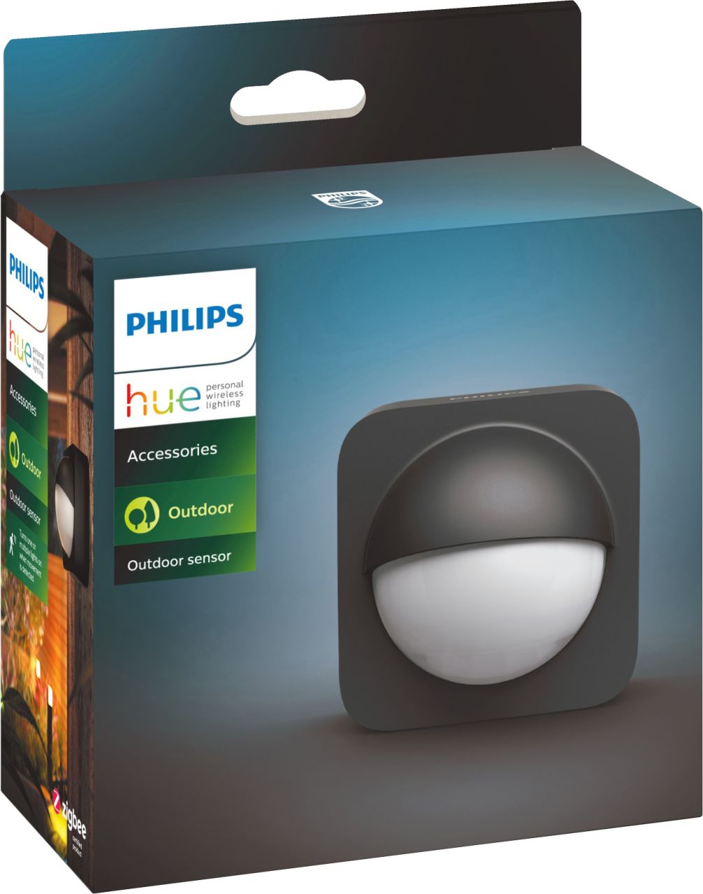 Philips Hue Bewegungsmelder Outdoor schwarz batteriebetrieben IP54 von Philips Hue