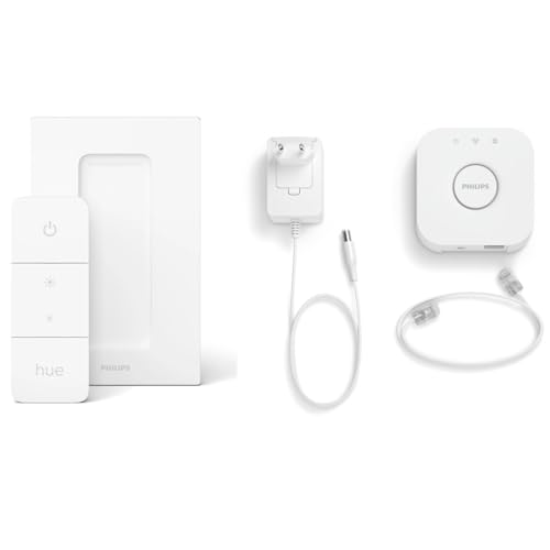 Philips Hue Bridge 2.0 Smart Home Zentrale, kompatibel mit Alexa, Google Assistant & HomeKit + Hue Dimmschalter V2 dimmbare Fernbedienung Philips Hue Bridge 2.0 Smart Home Zentrale, kompatibel mit Alexa, Google Assistant & HomeKit + Hue Dimmschalter V2 dimmbare Fernbedienung von Philips Hue