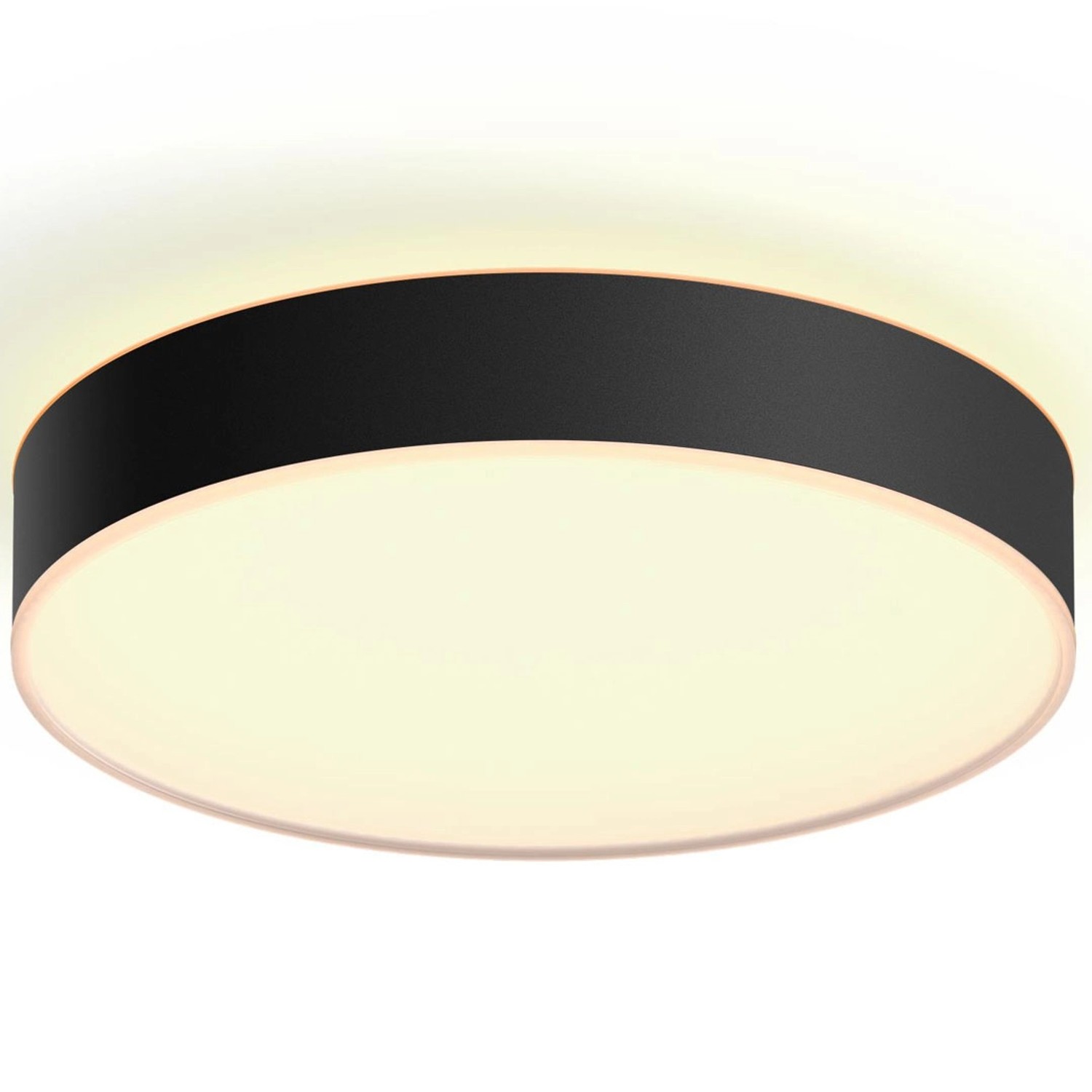 Philips Hue Deckenleuchte Enrave M White Ambiance Schwarz 1.900 lm inkl. Dimmer von Philips Hue