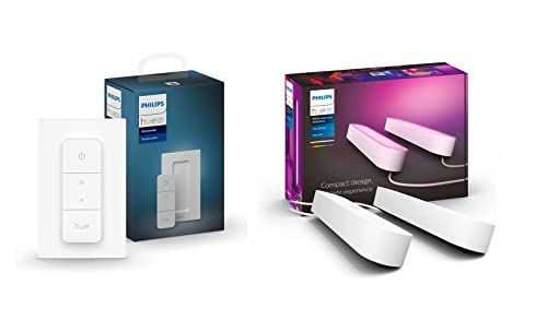 Philips Hue Dimmschalter | Zubehör System | kabelloses Dimmen ohne Installation White and Color Ambiance Play Lightbar Doppelpack Philips Hue Dimmschalter | Zubehör System | kabelloses Dimmen ohne Installation White and Color Ambiance Play Lightbar Doppelpack von Philips Hue