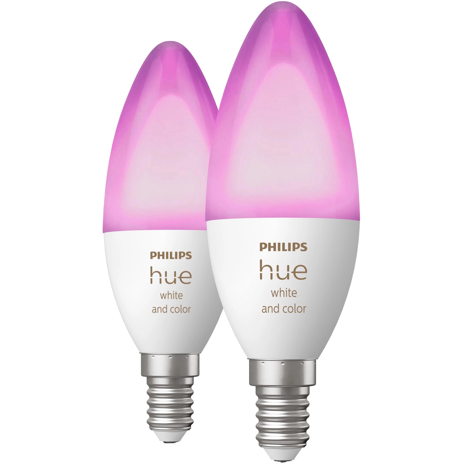 Philips Hue LED-Leuchtmittel E14 White & Color Ambiance Kerze 2x 470 lm 2er Pack von Philips Hue