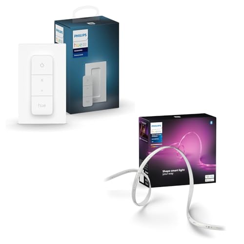 Philips Hue Indoor 10m Smart LED Solo Lightstrip Basis-Set, 1er-Pack Dimmschalter Steuerung mit der Hue App, Funktioniert mit Alexa, Google Assistant und Apple HomeKit Philips Hue Indoor 10m Smart LED Solo Lightstrip Basis-Set, 1er-Pack Dimmschalter Steuerung mit der Hue App, Funktioniert mit Alexa, Google Assistant und Apple HomeKit von Philips Hue