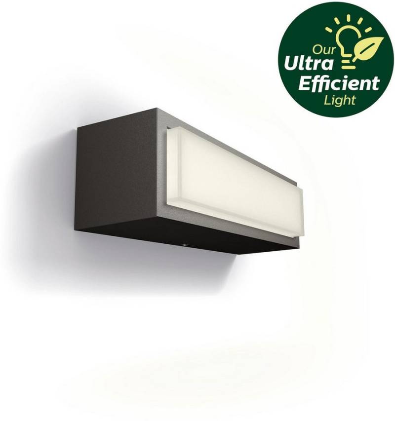 Philips Hue LED Außen-Wandleuchte Outdoor A-Label Stratosphere Wand UE 3,8W 27K, LED fest integriert von Philips Hue