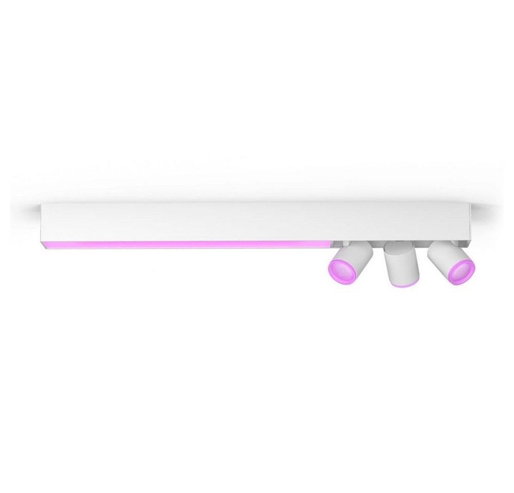 Philips Hue LED Deckenleuchte Bluetooth White & Color Ambiance Spot Centris in Weiß 3-flammig, keine Angabe, Leuchtmittel enthalten: Ja, fest verbaut, LED, warmweiss, Deckenlampe, Deckenbeleuchtung, Deckenlicht von Philips Hue