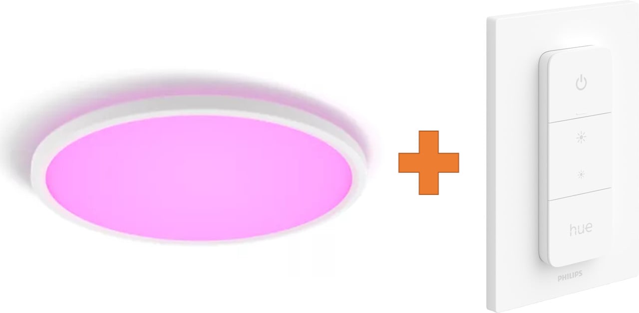 Philips Hue LED Deckenleuchte Tento + Dimmschalter rund weiß RGB Ø 43 cm RGB Philips Hue LED Deckenleuchte Tento + Dimmschalter rund weiß RGB Ø 43 cm RGB von Philips Hue