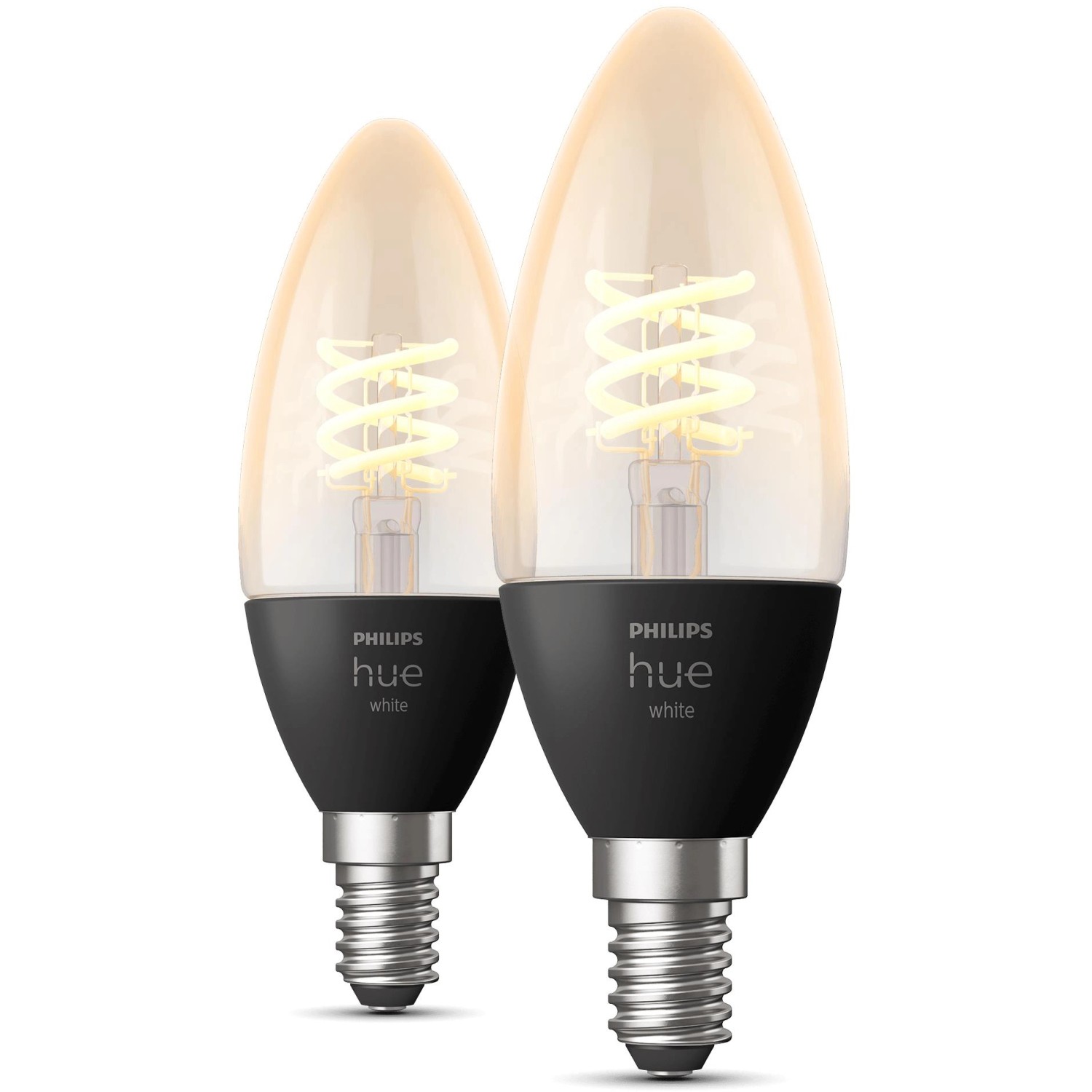 Philips Hue LED-Leuchtmittel E14 Doppelpack White Filament Kerze 2x300 lm von Philips Hue