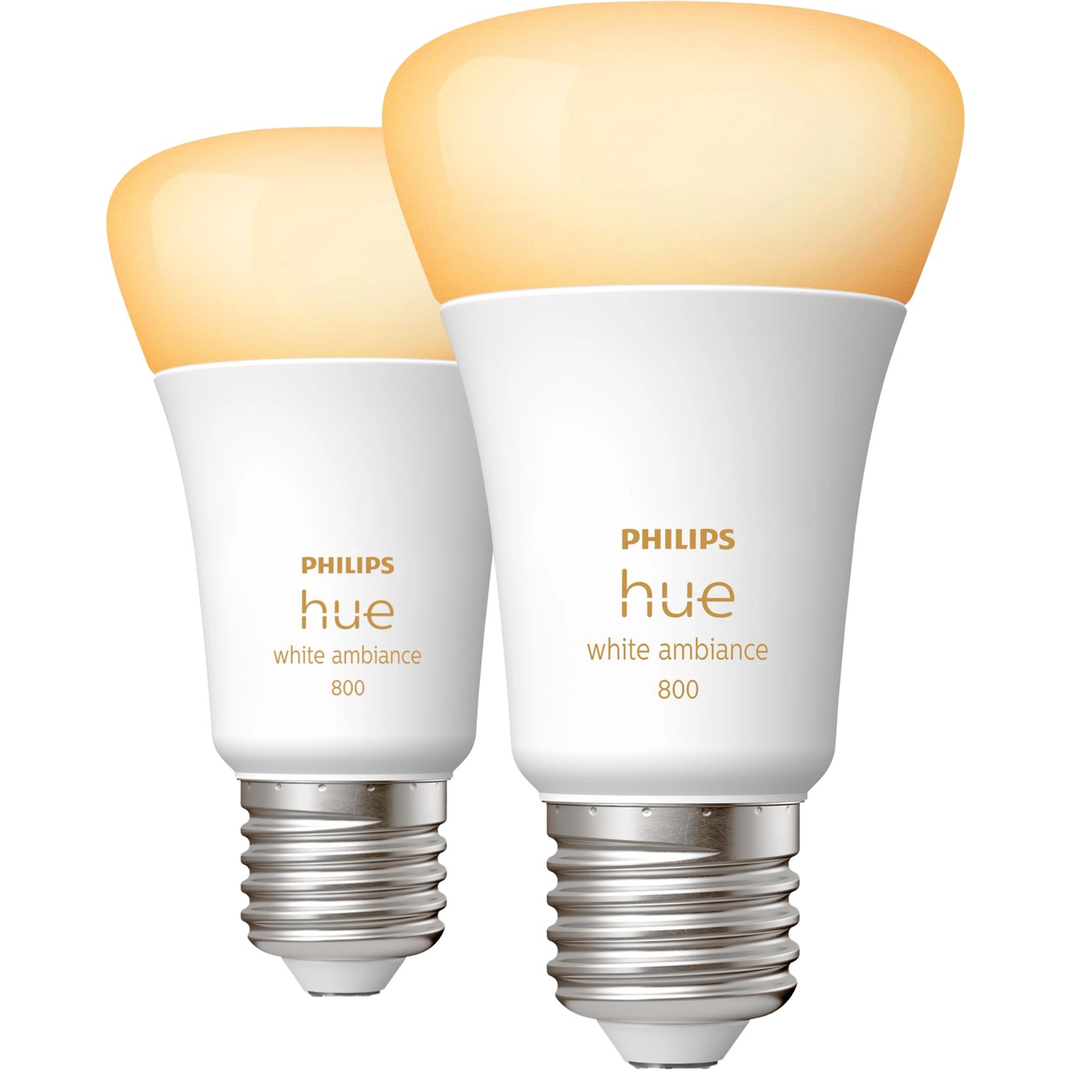 Philips Hue LED-Leuchtmittel E27 White Ambiance 2 x 800 lm 2er Pack Philips Hue LED-Leuchtmittel E27 White Ambiance 2 x 800 lm 2er Pack von Philips Hue