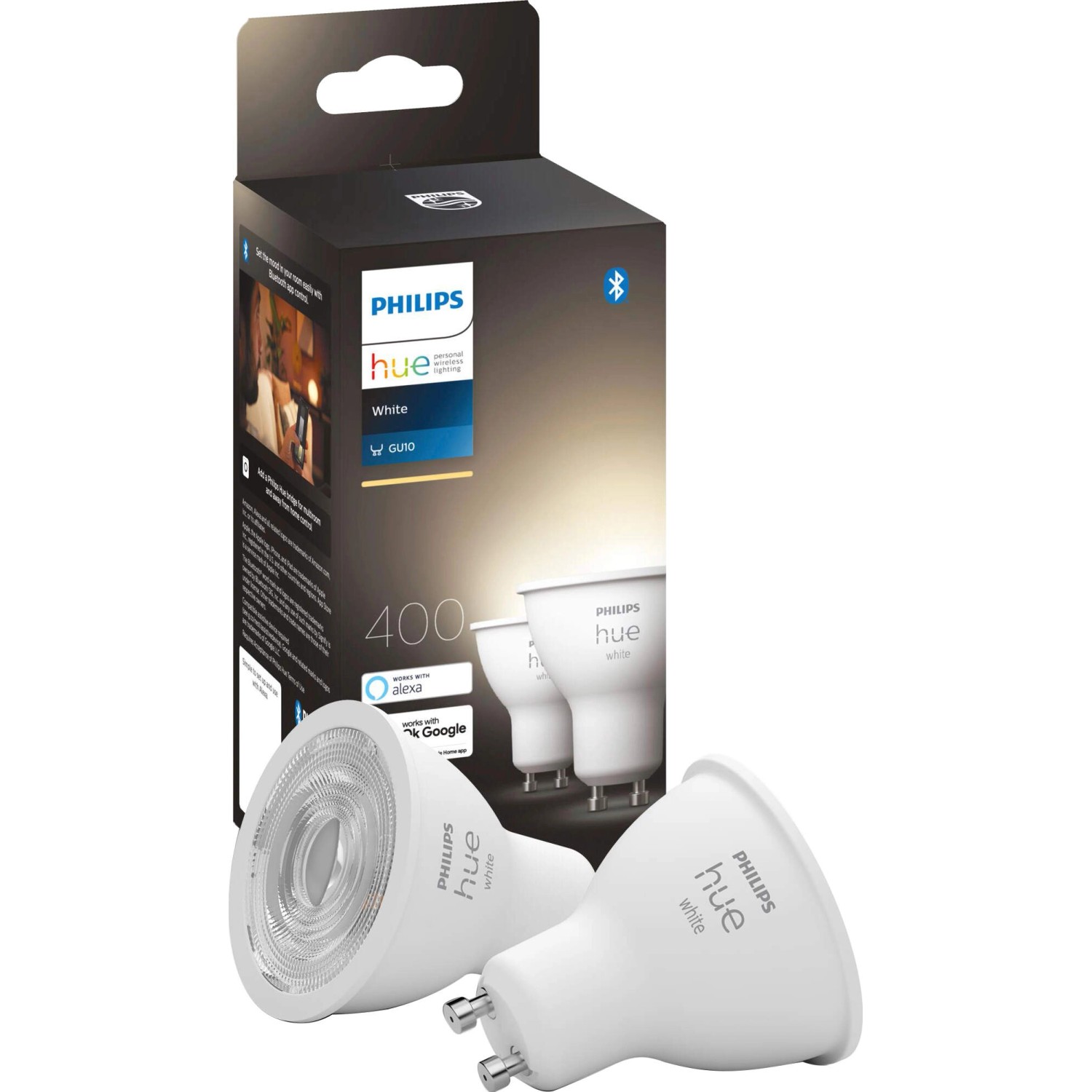 Philips Hue LED-Leuchtmittel GU10 White 2 x 400 lm 5,2 W 2er-Pack von Philips Hue