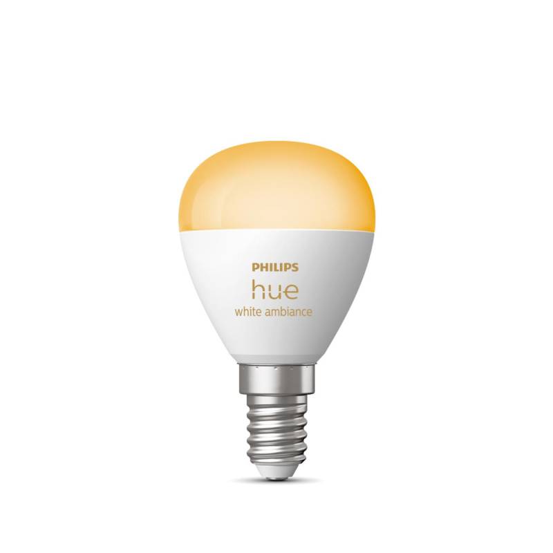 Philips Hue LED-Leuchtmittel Tropfenform E14 5,1W warmweiß bis kaltweiß smart von Philips Hue