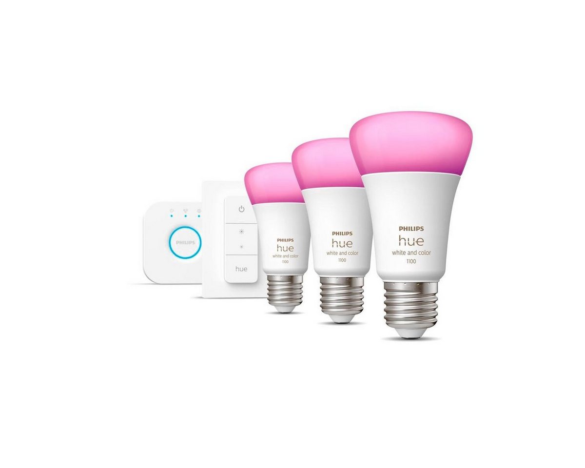 Philips Hue LED-Leuchtmittel Weiß & Farbige E27 Ambiente LED Leuchtmittel, E27, Warmweiß, Tageslichtweiß, Farbwechsler, Neutralweiß Philips Hue LED-Leuchtmittel Weiß & Farbige E27 Ambiente LED Leuchtmittel, E27, Warmweiß, Tageslichtweiß, Farbwechsler, Neutralweiß von Philips Hue