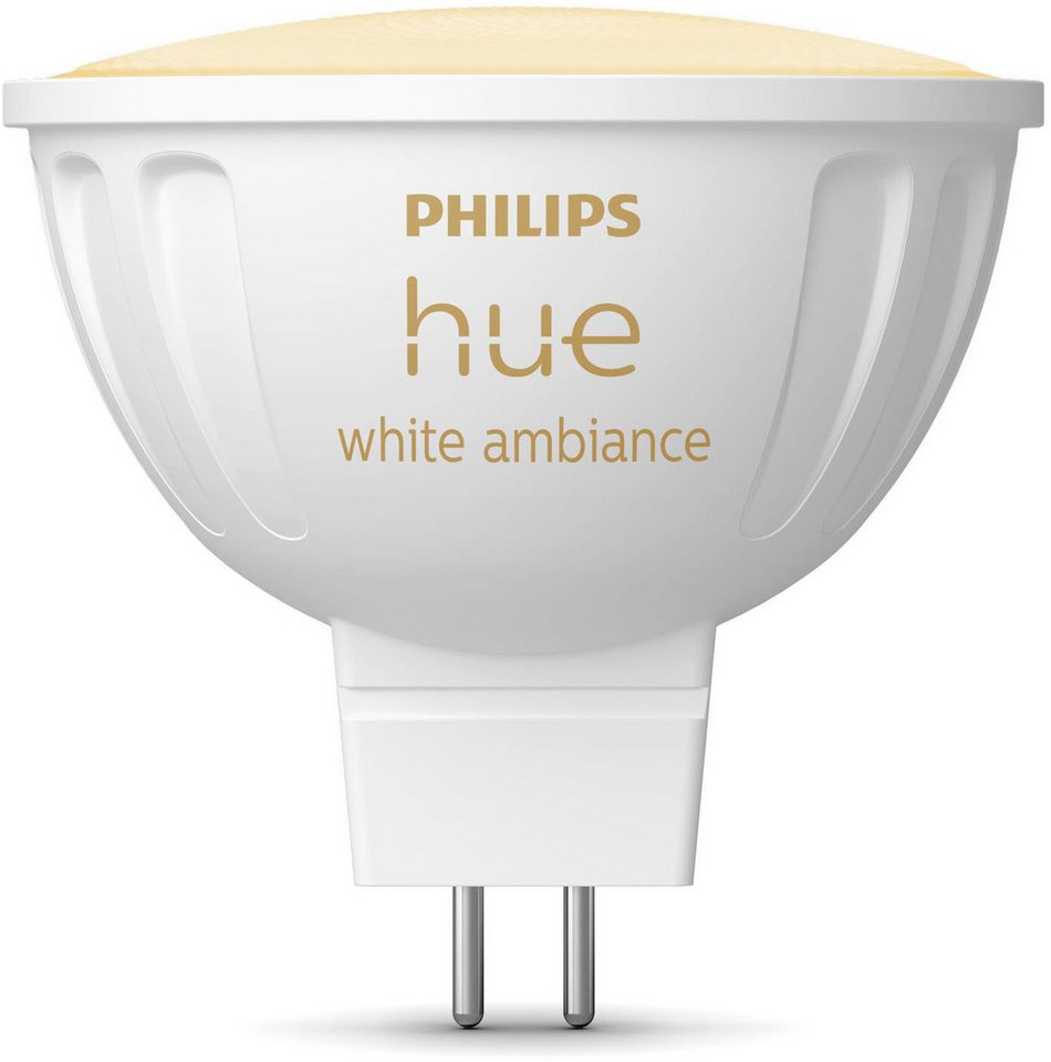 Philips Hue LED-Leuchtmittel White Ambiance MR16 400lm, GU 5,3, 1 St., Farbwechsler von Philips Hue