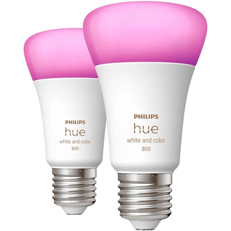 Philips Hue LED-Leuchtmittel E27 White & Color Ambiance 2 x 800 lm 2er Pack von Philips Hue