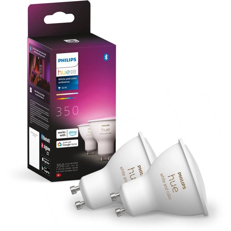 Philips Hue LED-Spot GU10 White & Color Ambiance Doppelpack 2 x 350 lm von Philips Hue