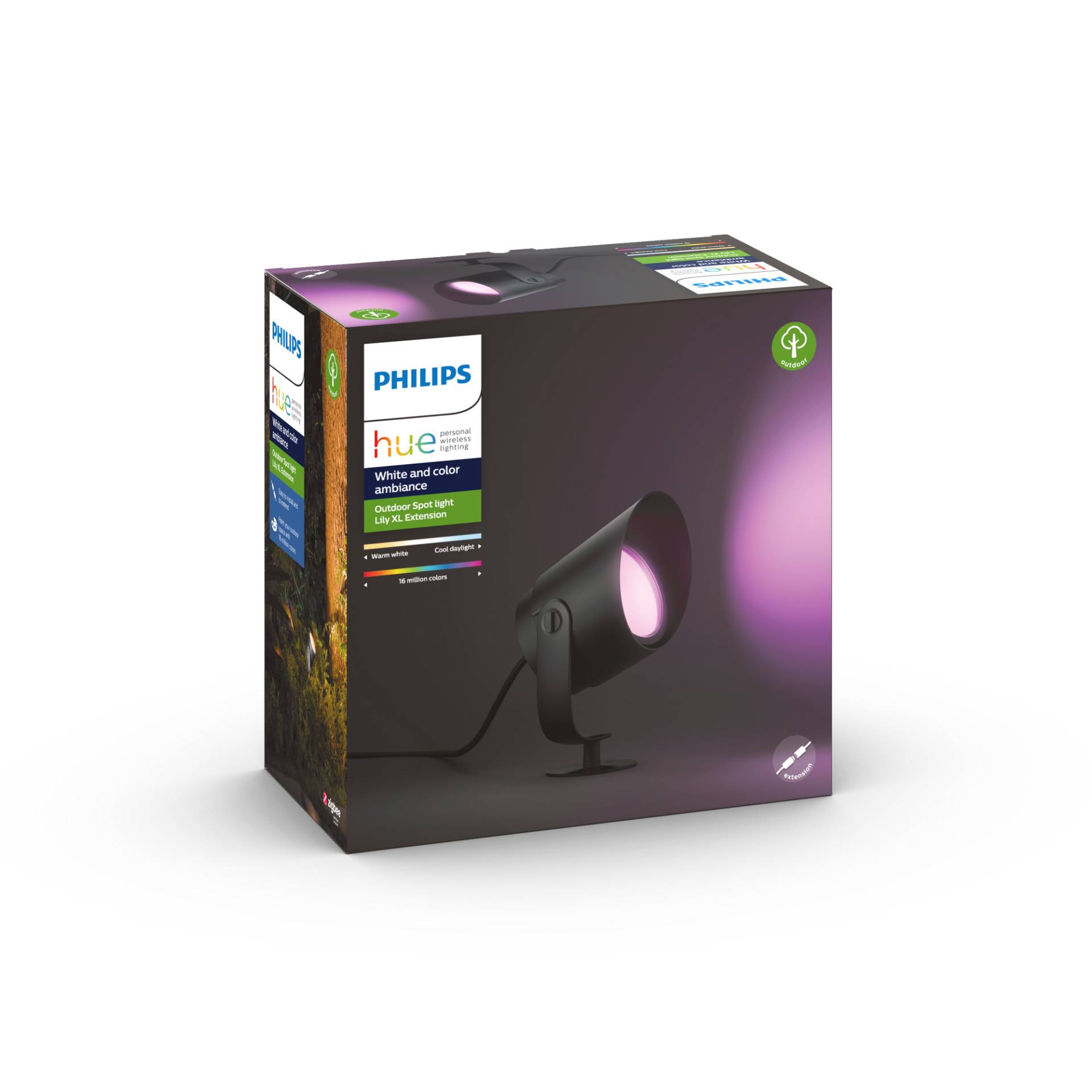 Philips Hue LED-Spot 'Hue White & Color Ambiance Lily XL' 1-flammig, schwarz 1050 lm von Philips Hue