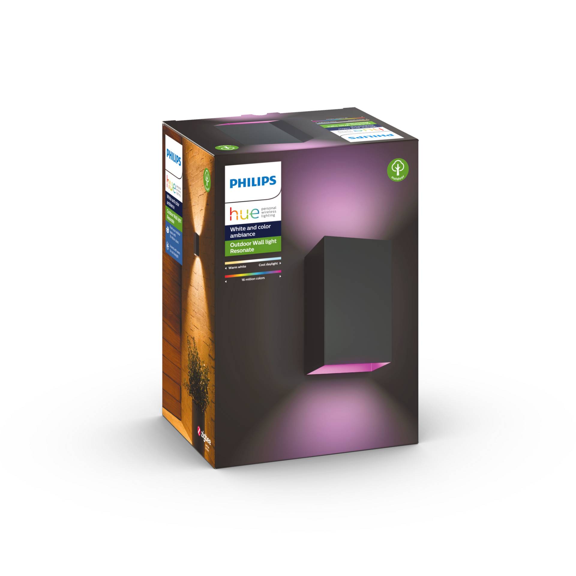 Philips Hue LED-Wandleuchte 'Hue White & Color Ambiance Resonate' schwarz 1200 lm von Philips Hue