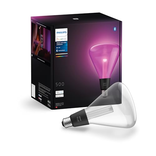 Philips Hue White & Color Ambiance Lightguide smarte LED Lampe, Edison Form, ST70, dimmbare LED Lampen für das Hue Lichtsystem mit 16 Mio. Farben, smarte Lichtsteuerung über Sprache und App von Philips Hue