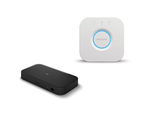 Philips Hue Paket: HDMI Sync Box 8K + Hue Bridge – Synchronisation und Umfassende Steuerung mit Games, Filmen und Musik - Erfordert Hue Bridge - Unterstützt Dolby Vision HDR10+ von Philips Hue
