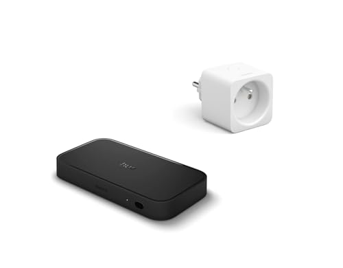 Philips Hue Paket: HDMI Sync Box 8K + Intelligente Steckdose – Immersive Beleuchtung und Intelligente Steuerung Synchronisiert bis zu 10 Hue Lampen mit Games, Filmen und Musik von Philips Hue
