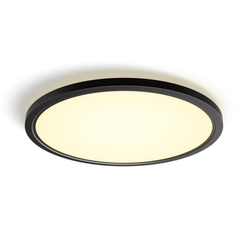 Philips Hue Panelleuchte 'Hue Tento' schwarz Ø 54,2 x 3,56 cm von Philips Hue