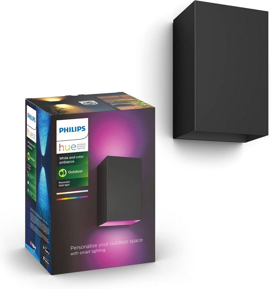Philips Hue Resonate Outdoor Wandleuchte - Schwarz Smarte Lampe Philips Hue Resonate Outdoor Wandleuchte - Schwarz Smarte Lampe von Philips Hue