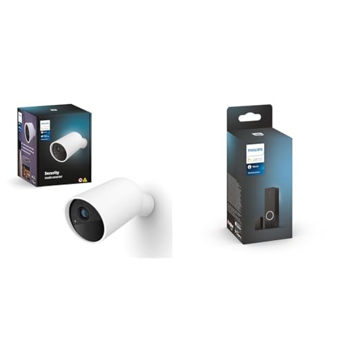Philips Hue Secure kabellose Smart Home Überwachungskamera, weiß & Secure Smart Home Kontaktsensor für Türen und Fenster Philips Hue Secure kabellose Smart Home Überwachungskamera, weiß & Secure Smart Home Kontaktsensor für Türen und Fenster von Philips Hue