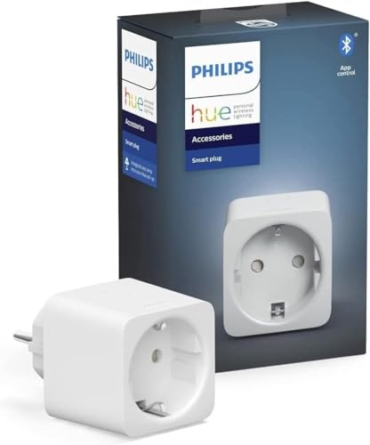 Philips Hue Smart Plug für Hue Lichtsysteme, smarte Steckdose zur Steuerung von Leuchten, kompatibel zur Sprachsteuerung und per App von überall, weiß von Philips Hue