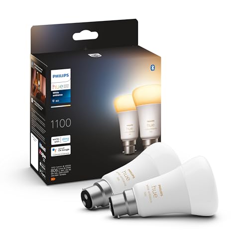 Philips Hue WA 8W A60 B22 2P EU, Weiß, 2er-Pack von Philips Hue