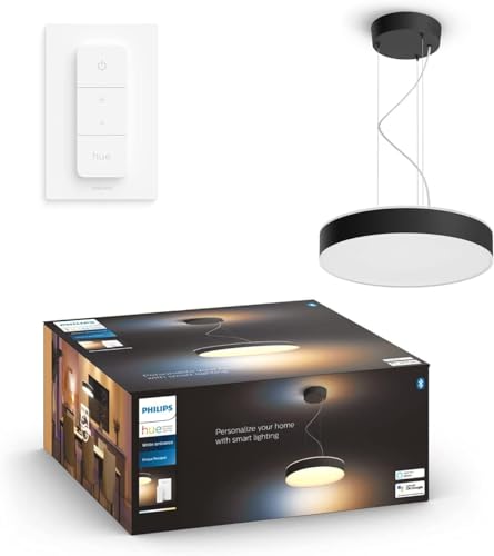 Philips Hue White Amb. Enrave Pendelleuchte schwarz 4500lm inkl. Dimmschalter von Philips Hue