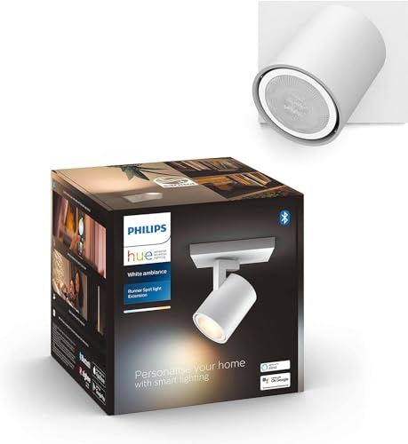 Philips Hue White Ambiance Runner Spot 1 flg. weiß 250lm Erweiterung, dimmbar, alle Weißschattierungen, steuerbar via App, kompatibel mit Amazon Alexa (Echo, Echo Dot) von Philips Hue