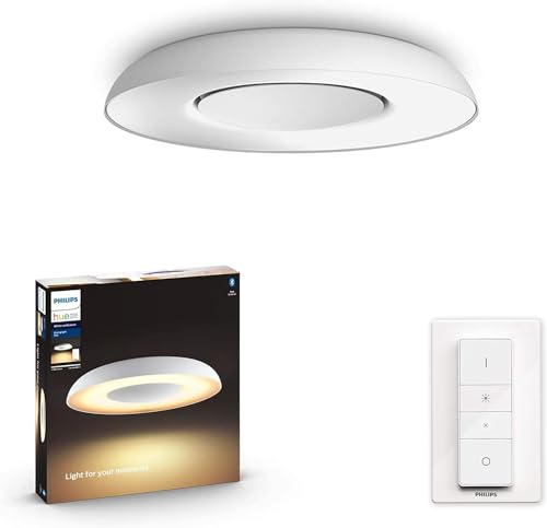 Philips Hue White Ambiance Deckenleuchte Still inkl. Dimmschalter 2350lm, weiß, dimmbar, alle Weißschattierungen, steuerbar via App, kompatibel mit Amazon Alexa (Echo, Echo Dot), 1 Stück (1er Pack) von Philips Hue