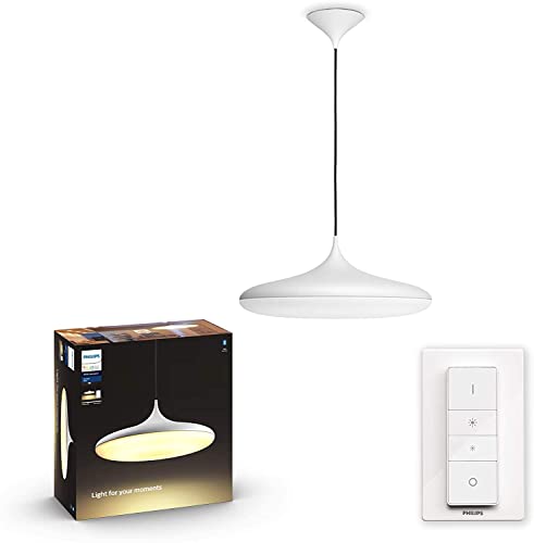 Philips Hue White Amb. LED-Pendelleuchte Cher inkl. Dimmschalter, weiß, dimmbar, alle Weißschattierungen, steuerbar via App, kompatibel mit Amazon Alexa (Echo, Echo Dot) von Philips Hue