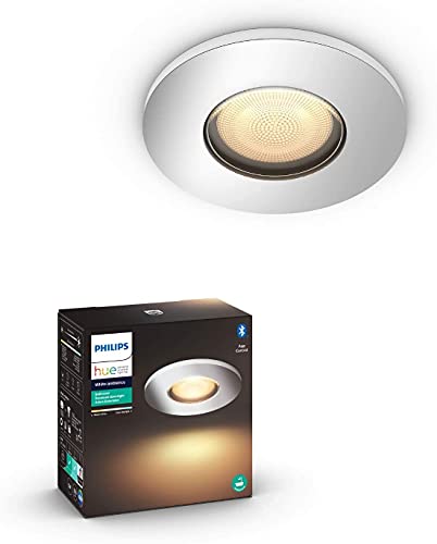 Philips Hue White Ambiance Adore Deckenspots rund 1 flg. silber 250lm, dimmbar, alle Weißschattierungen, steuerbar via App, kompatibel mit Amazon Alexa (Echo, Echo Dot) von Philips Hue