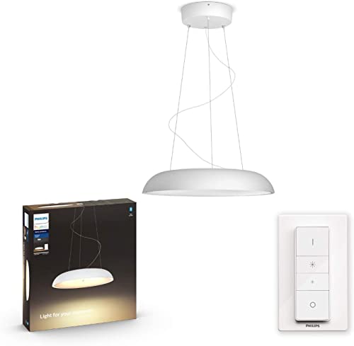 Philips Hue White Ambiance Amaze Pendelleuchte weiß 2750lm inkl. Dimmschalter, dimmbar, alle Weißschattierungen, steuerbar via App, kompatibel mit Amazon Alexa (Echo, Echo Dot), 1 Stück (1er Pack) von Philips Hue