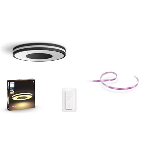 Philips Hue White Ambiance Being Deckenleuchte (2.500 lm) & White & Color Ambiance Lightstrip Plus Basis-Set V4 (2 m) von Philips Hue