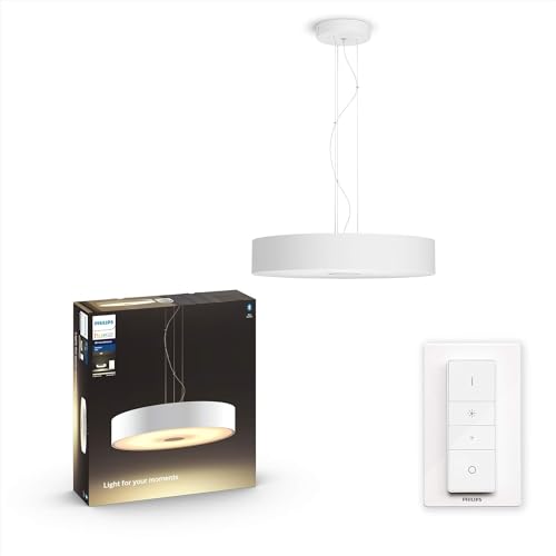 Philips Hue White Ambiance Fair Pendelleuchte weiß 2750lm inkl. Dimmschalter, dimmbar, alle Weißschattierungen, steuerbar via App, kompatibel mit Amazon Alexa (Echo, Echo Dot) von Philips Hue