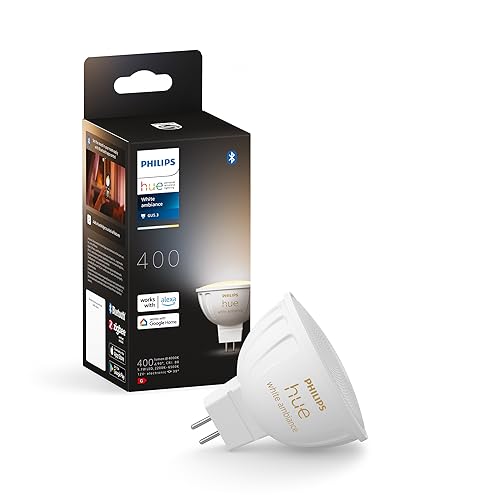 Philips Hue White Ambiance MR16 LED Lampe, dimmbar, alle Weißschattierungen, steuerbar via App, kompatibel mit Amazon Alexa (Echo, Echo Dot) von Philips Hue
