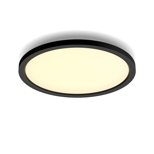 Philips Hue White Ambience Aurelle Panelleuchte, schwarz inkl. Dimmschalter, rund, alle Weißschattierungen, steuerbar via App, kompatibel mit Amazon Alexa (Echo, Echo Dot) von Philips Hue