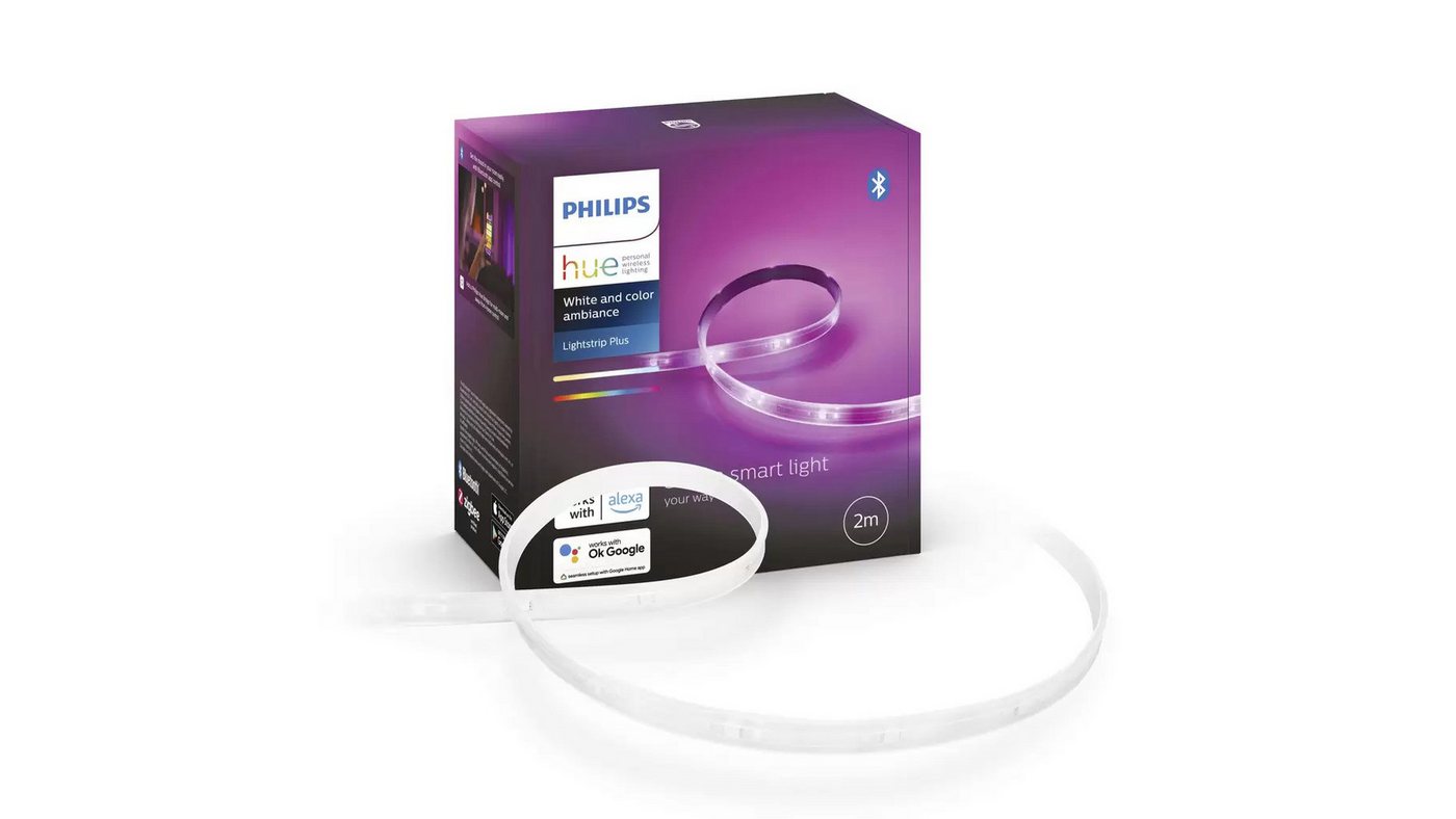 Philips Hue White and Color LightStrip plus Ambiance Bluetooth Basis-Set 2m V4 Smarte Lampe Philips Hue White and Color LightStrip plus Ambiance Bluetooth Basis-Set 2m V4 Smarte Lampe von Philips Hue